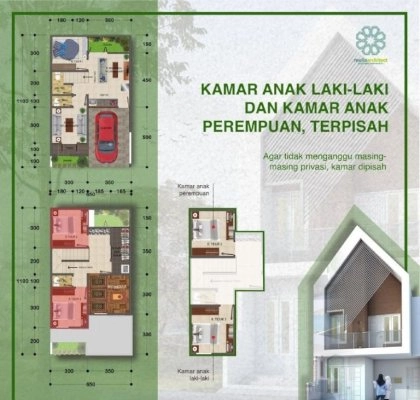 Ruang Tidur Anak Laki-laki & Perempuan Terpisah